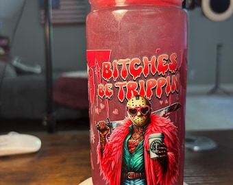 Bitches Be Trippin Cateye Snow Globe Tumbler | 20oz Handmade Funny Sassy Cup