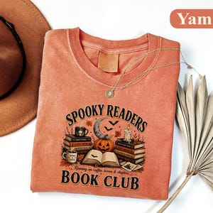 Spooky Readers Book Club Shirt, Dark Academia Reading Top, Spooky Reader Graphic T-shirt, Horror Book Lover Gift, Halloween Comfort Colors Shirt