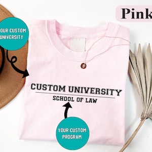 Custom University College Shirt, Personalized School Program Tee, Student Campus Pride Gift, College Name T-Shirt