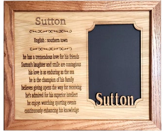 8x10 Name Meaning Picture Frame - holds 4x6 or 5x7 photo - First Name Meaning - Personalized Baby Name Meaning - Custom