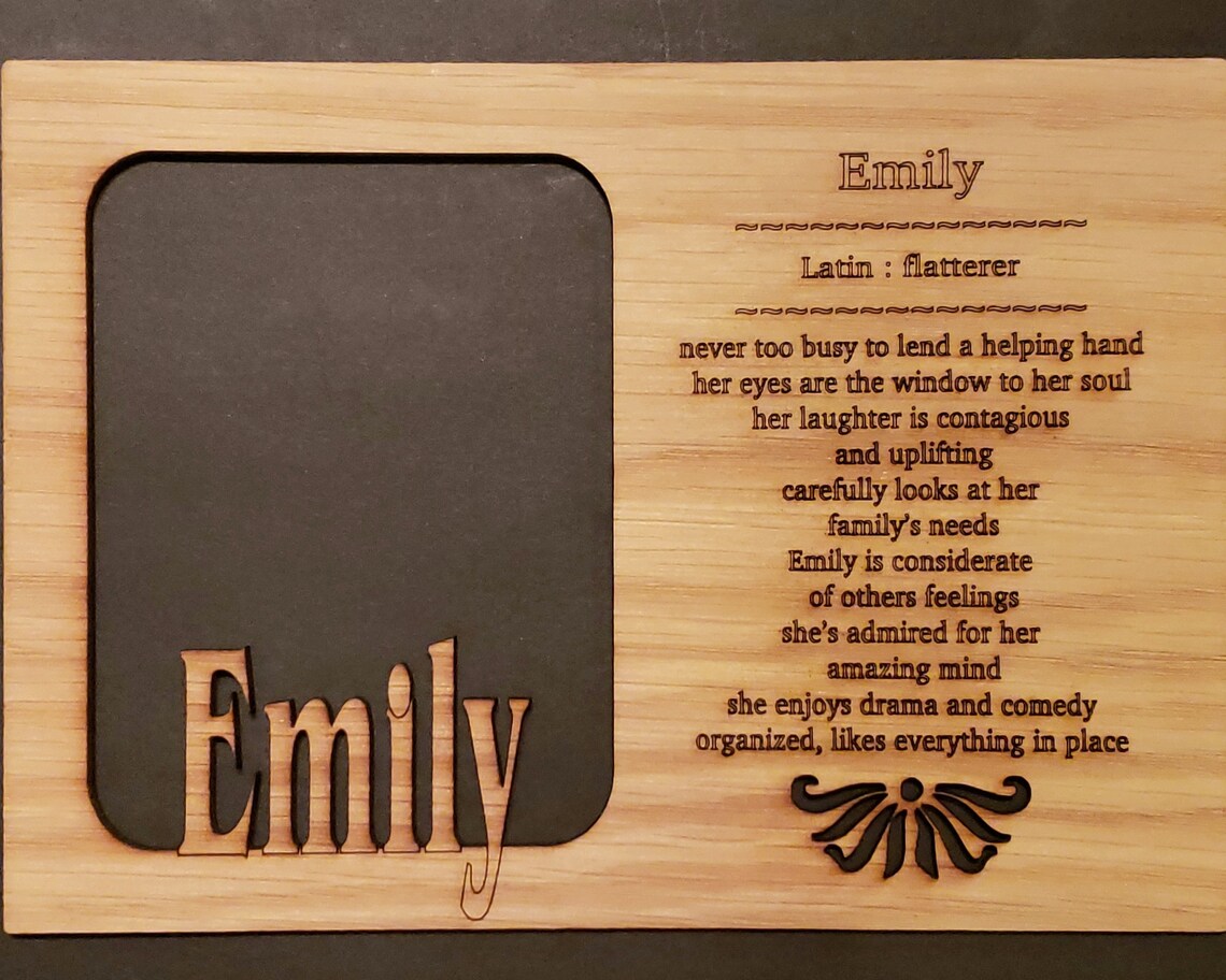 5x7 Name Meaning Mattes Insert for 5x7 Picture Frames NO FRAME Etsy