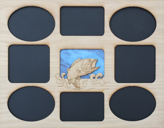 11x14 Bass Fishing Picture Frame Collage Mat Insert Fishing Etsy
