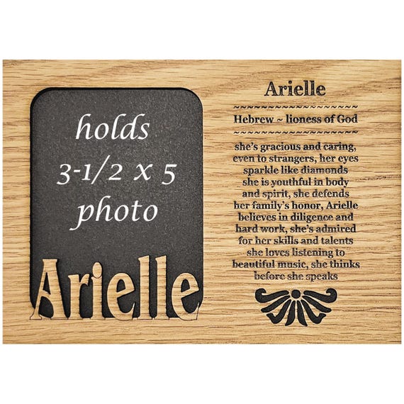 5x7 Name Meaning Picture Frame 5x7 Mat Insert for 3-1/2 x5 or 4x6 photo Personalized Baby Gifts Grandparent Day Custom Wooden Laser Engraved