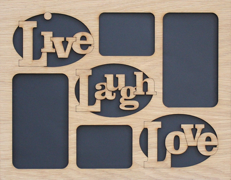 11x14 Live Laugh Love Wood Mat Collage Insert for Frame Etsy