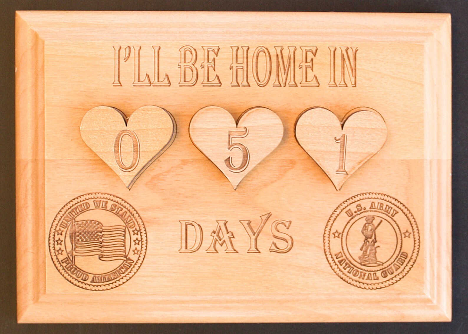 Military Calendar Countdown Calendar Plaque US Army Reserve Etsy
