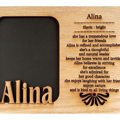 5x7 Name Frame Personalized Picture Frames Mats Insert for Etsy