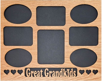 11x14 Great Grandkids Wood Photo-Picture Mat Collage Insert