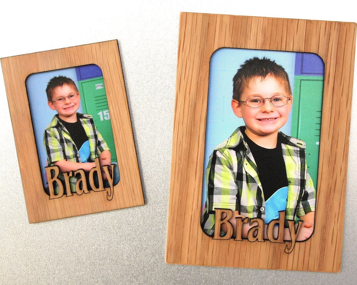 Refrigerator Personalized Picture Frame Etsy