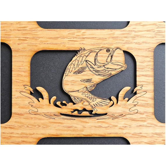 11x14 Bass Fishing Picture Frame | 8 Photo Collage Mat | Fishing Gift for Fisherman