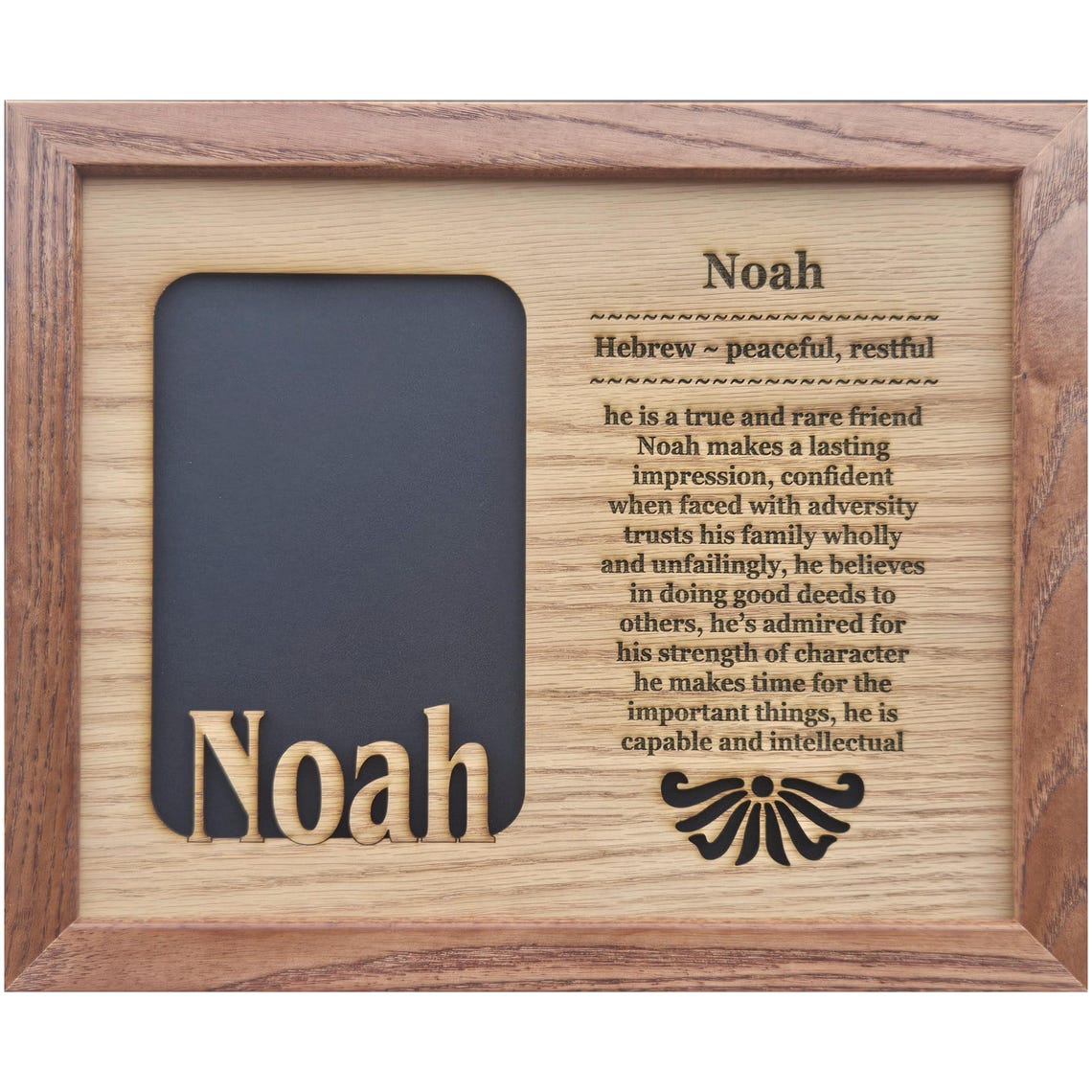 8x10 Name Meaning Picture Frame - Holds 4x6 or 5x7 Photo - First Name ...