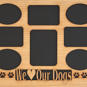 11x14 Dog Picture Frame Collage Mat Insert with Frame Options - Dog Paws - Dog Photo Frame - Pet Gift - Use for Pet Memorial - Pet Frame