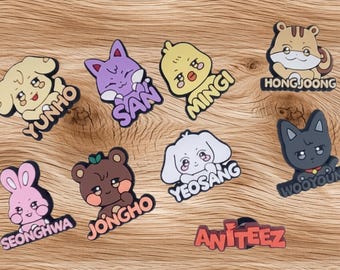 Aniteez Shoe Charms - 9 Piece Set -  Bias - Kpop - Concert - Gift -