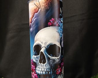 Skull & Waterfall Tumbler – 20 oz Stainless Steel Insulated Cup - Perfect For Gifting! Mothers Day - Birthday