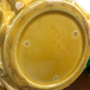 Red Wing Pottery 1940er Jahre Bananenbüschel Keksdose, glasierte Keramik, gelber Bananenkanister, Bananentopf Küchendekoration Bild 9