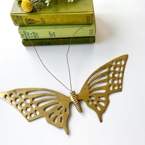 Vintage Brass Butterfly Wall Hanging, Boho Home Decor