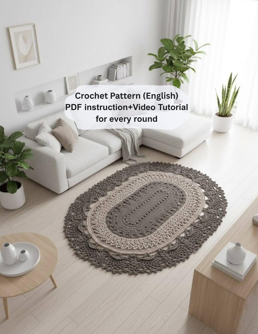 Rug Patterns.pdf Crochet Oval Rug Pattern PDF + Round by Round Video Tutorial, Advanced ...