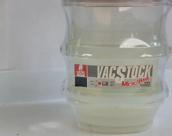 VTG Sanremo Vac Stock Microwave Food Storage Container Set 230ml Pink Lids NOS