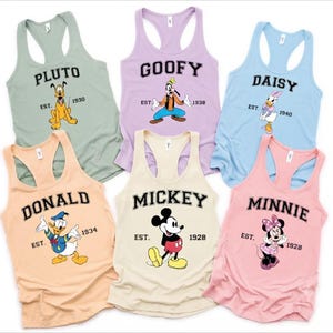 Vintage Cartoon Character Racerback Tank Top, Retro Mascot Graphic Tank, Classic Animation Inspired Top, Summer Casual Tank Gift