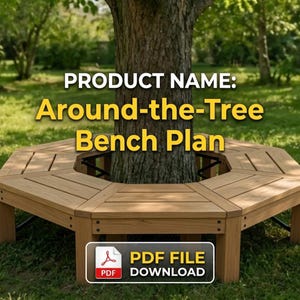 Hexagon Tree Bench Plans | DIY Wrap Around Garden Seat (PDF Download)