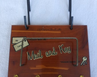 Vintage Mail and Key Hanger Key Holder