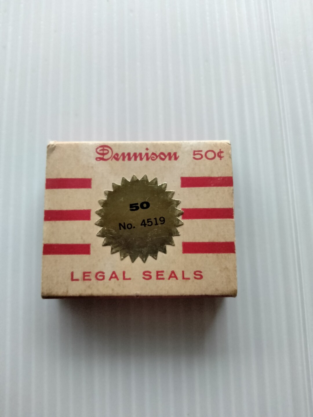 50 Vintage Dennison Legal Seals Gold Notarial Seals No.4519 Etsy