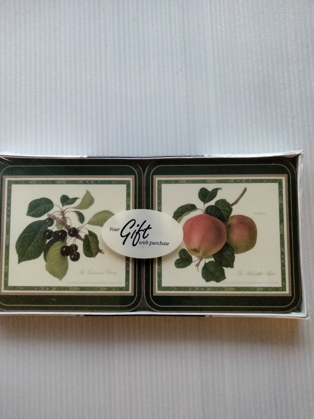 Set of 4 Pimpernel Hooker Fruits Coasters Cork Back Coasters Etsy