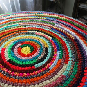 Multicolor 50'' Handmade Circle Rug - Etsy