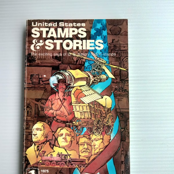 Vintage book United States Stamps & Stories 1974