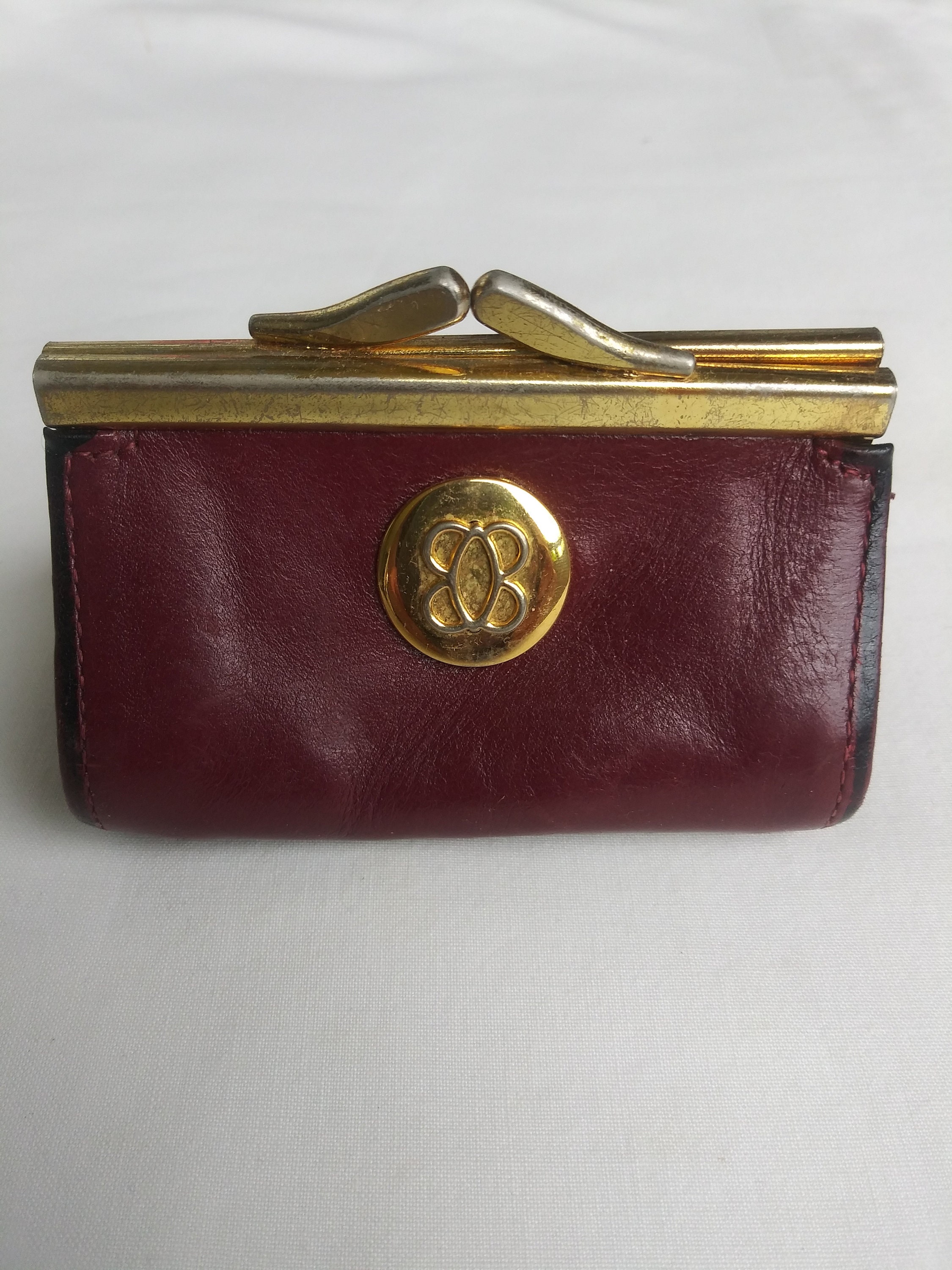 Vintage by Bosca Burgundy Full Grain Hide Leather Wallet Coin Etsy
