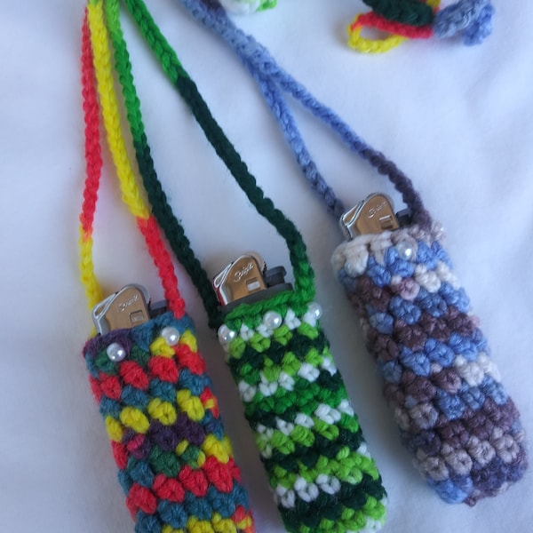 Crochet Lighter Case Etsy