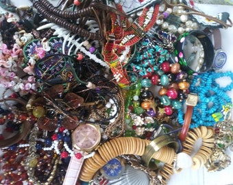 Vintage Costume Jewelry Lot 4 pounds  Necklaces Bracelet/Old stuff