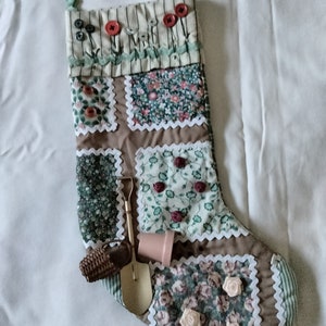 Vintage Christmas Stocking things garden