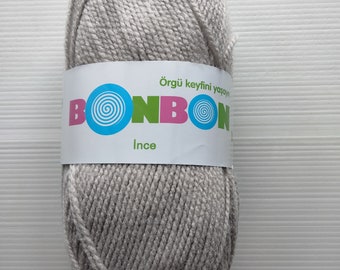 1 skein Nako Bonbon ince yarn