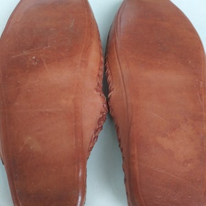 Slippers women, women leather slippers Vintage handmade slippers image 4