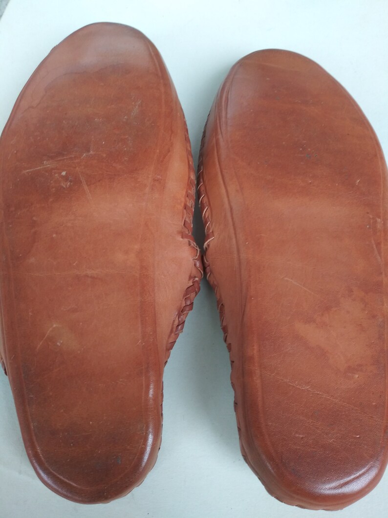 Slippers women, women leather slippers Vintage handmade slippers image 4