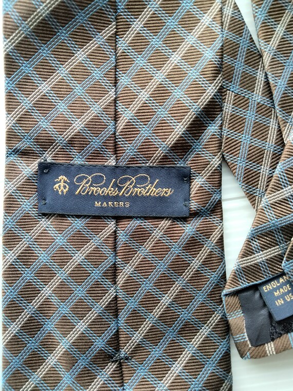 Vintage Men's Brooks Brothers Makers Tie USA Pure Silk Brown