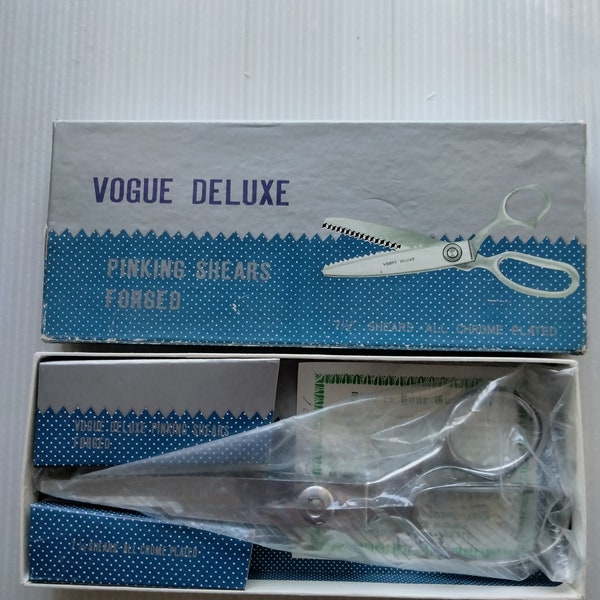 Vintage Vogue Deluxe Pinking Shears Forged Scissors
