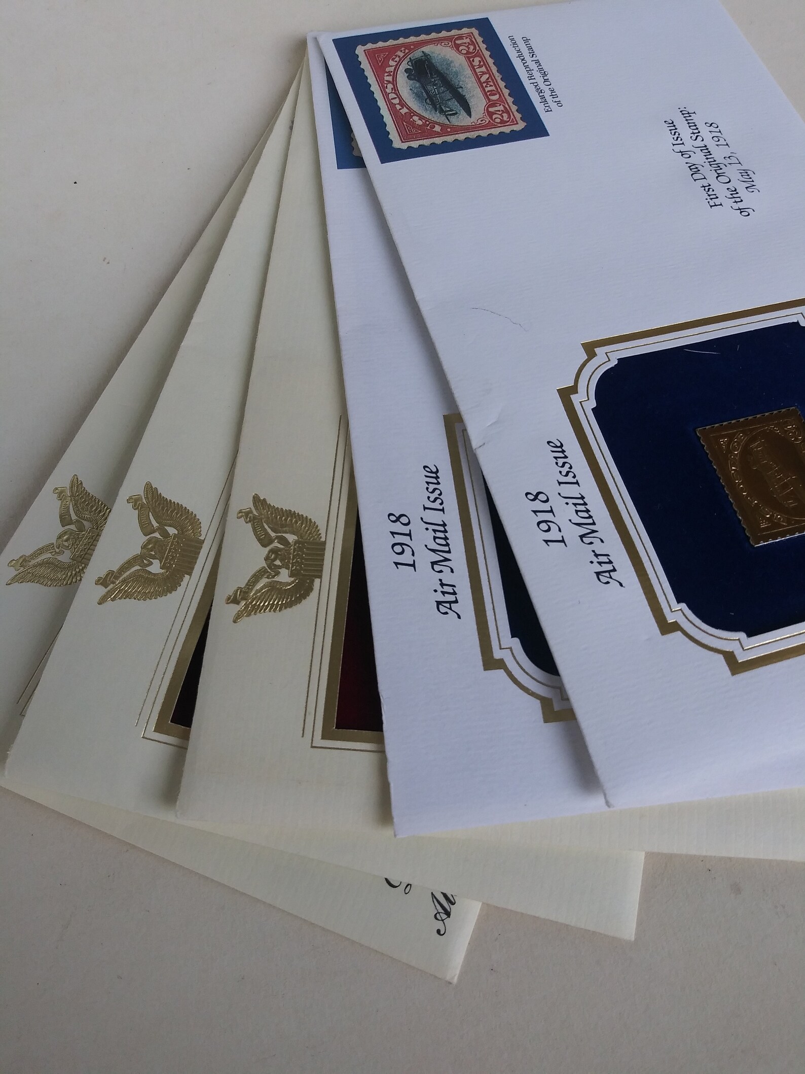 Set 5 gold stamp replica First Day Issue Stamps Etsy