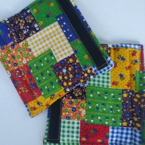 Luggage Handle Wrap Set of 2,Multicolored  Patchwork patterned