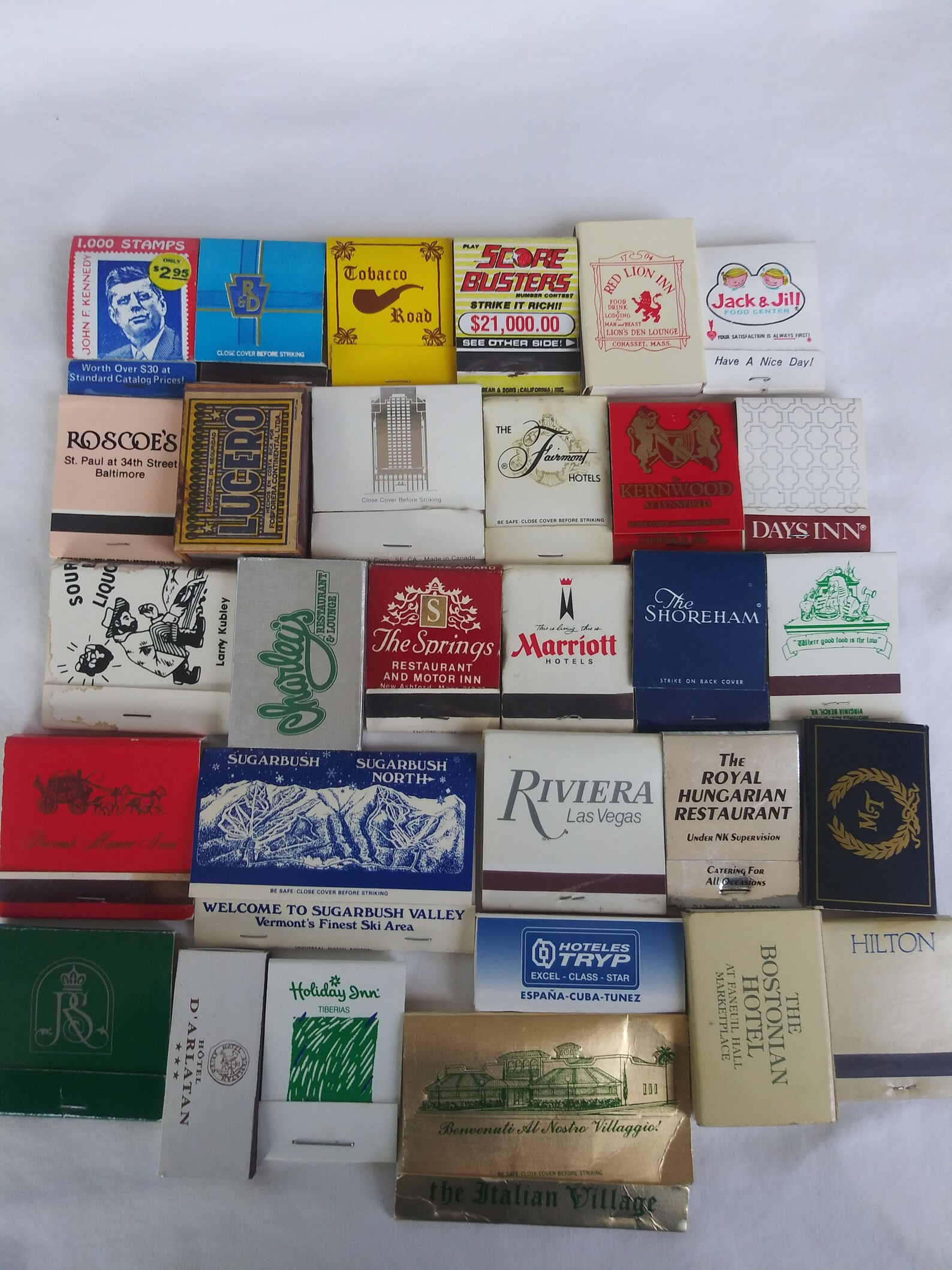 Vintage matchbooks and matchbox Set of 30 match books hotels Etsy