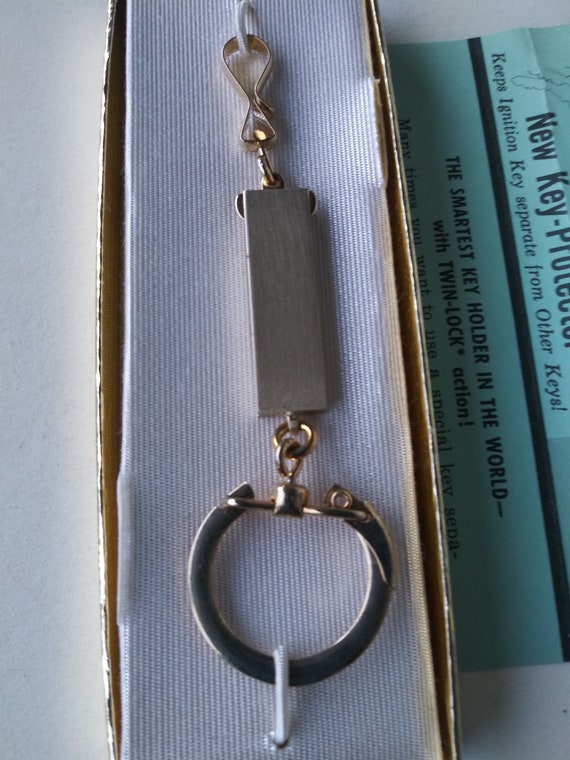 Vintage Anson Key Holder, Keyring Gold ,twin Lock Keychain