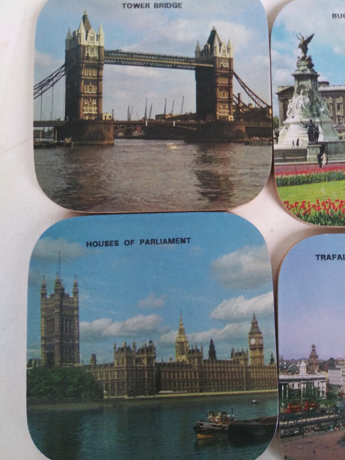 Set of 6 Vintage London Coasters Etsy