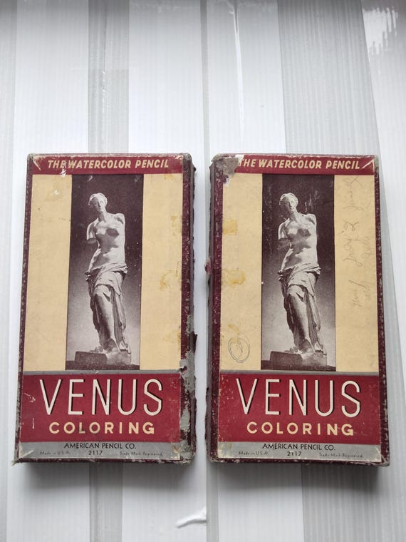 2 Pk Vintage Venus Watercolor Colored Pencils #2117 24 Pencils