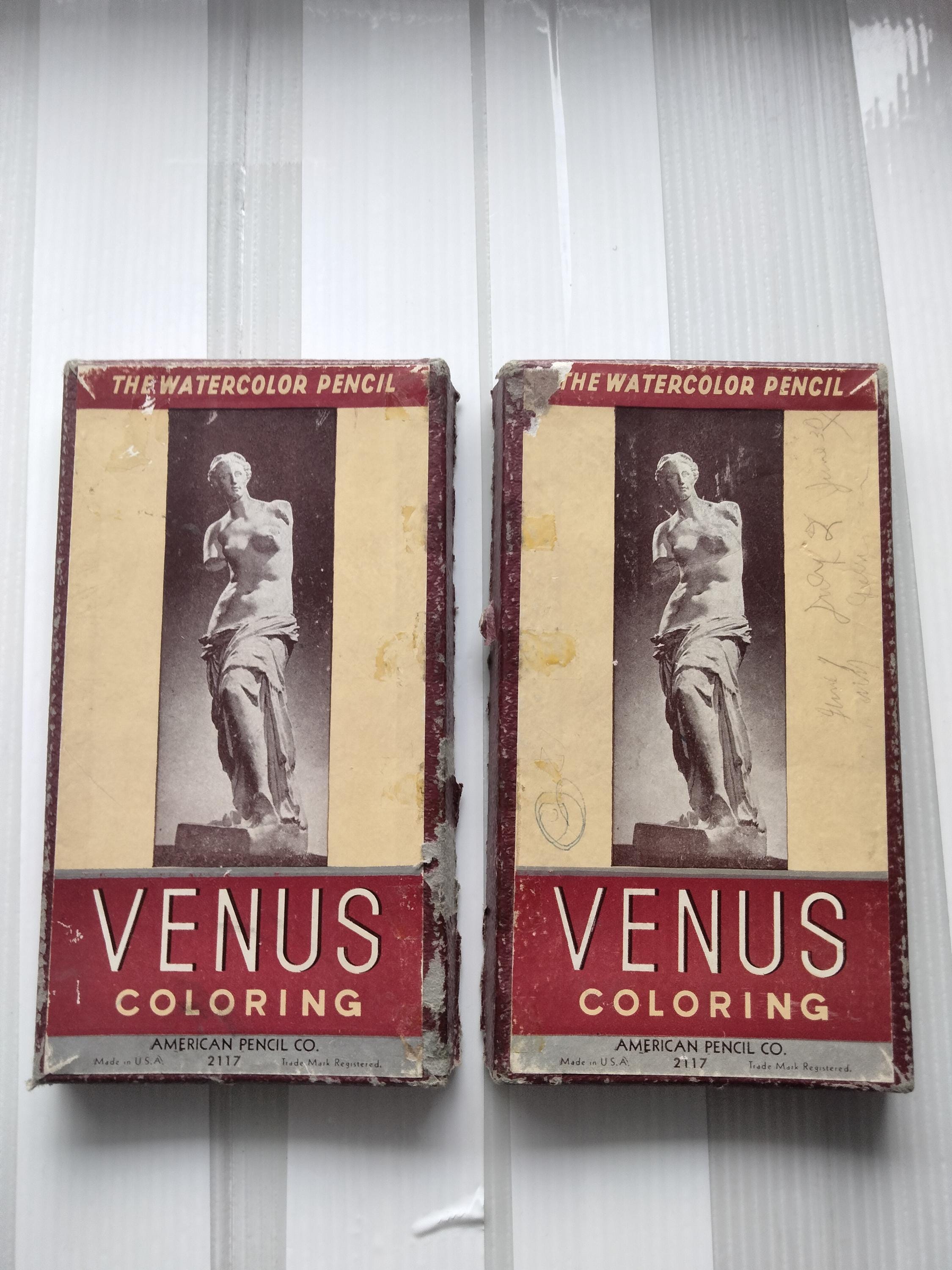 2 Pk Vintage Venus Watercolor Colored Pencils #2117 24 Pencils