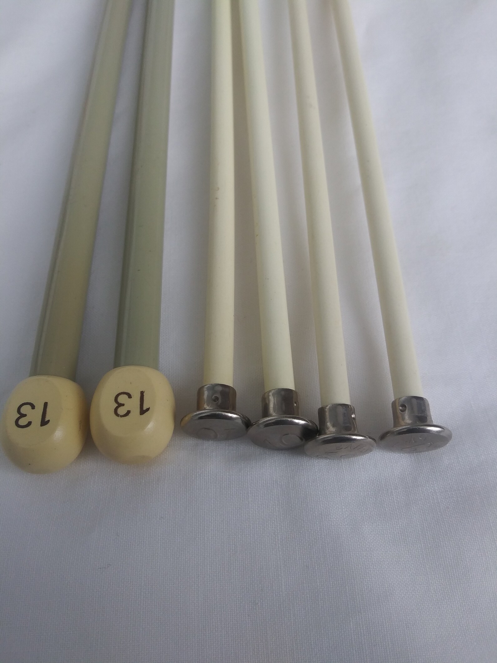 3 Pair Vintage Plastic Knitting Needles 10 in.long Etsy