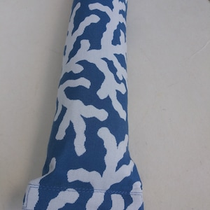 Door Draft Stopper/Door snake/Draft Stopper/Blue and white coral patterned