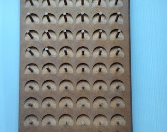 Vintage Wooden Thread  Spools, Bobbins Holder,69 Prongs