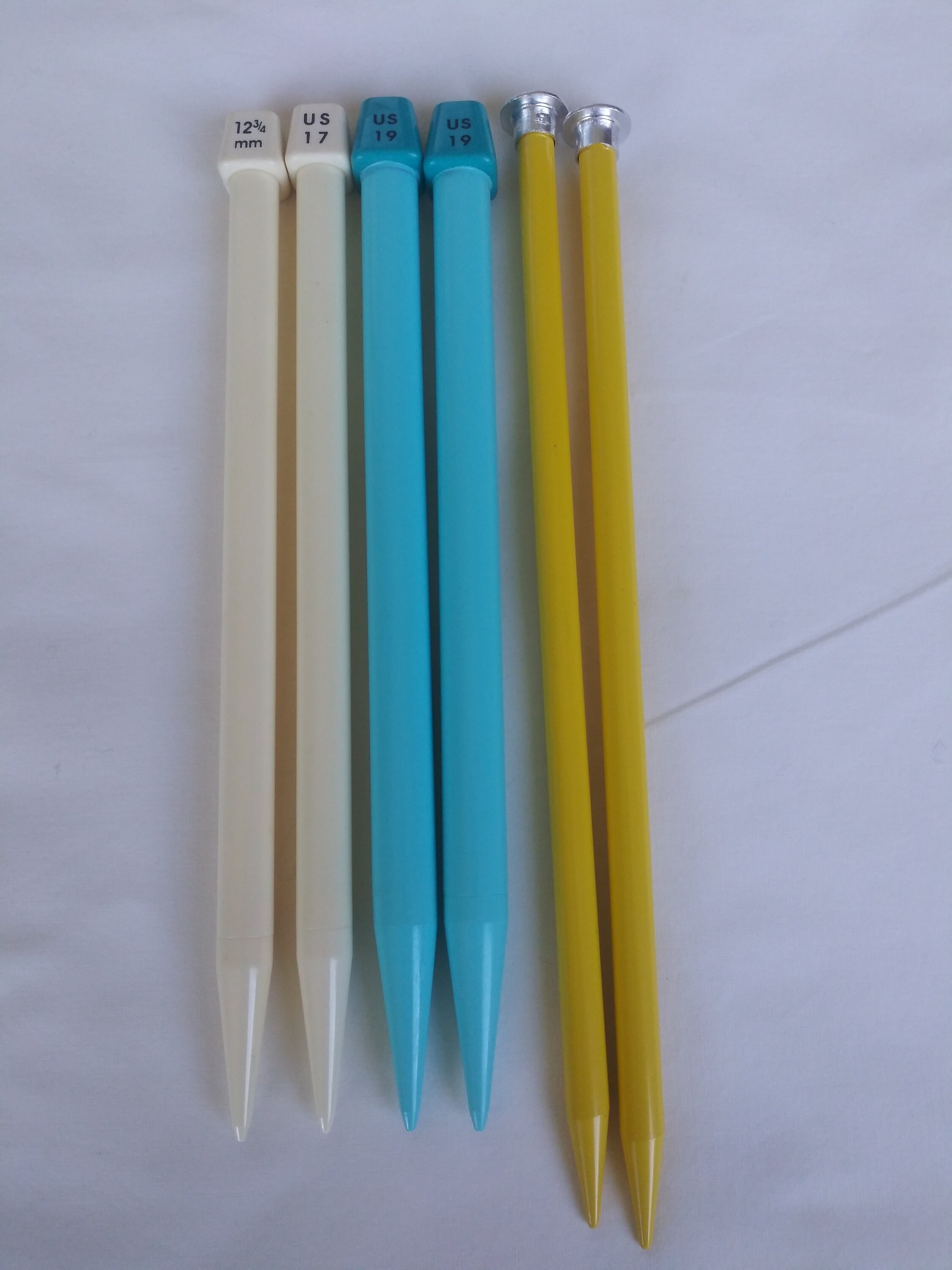 3 Pair Vintage Plastic Knitting Needles 10 in.long Etsy