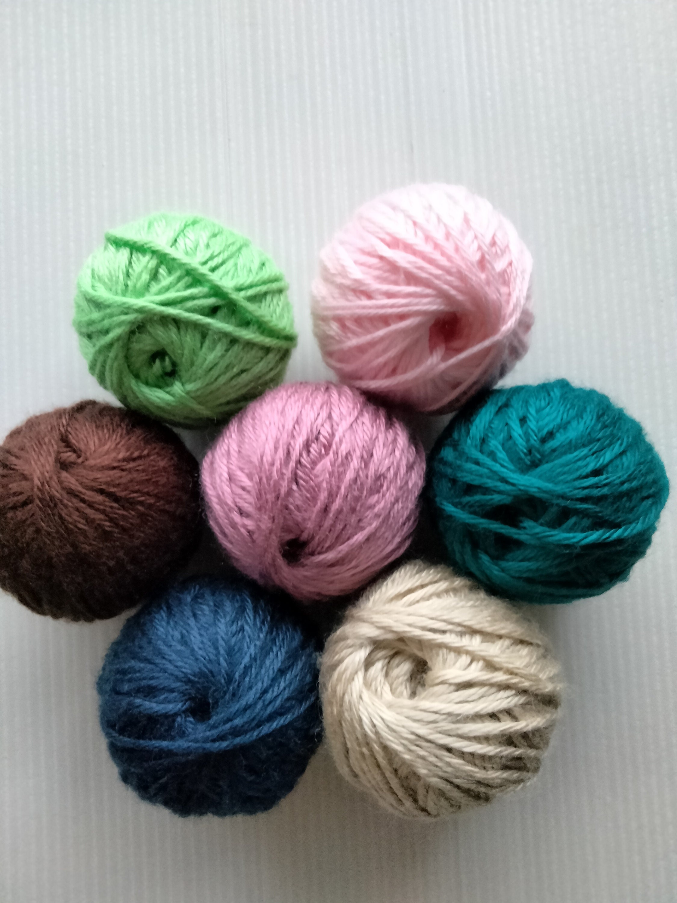 DESTASH YARN -7 balls mix multicolor colors 350 yards Caron Simply Soft yarn