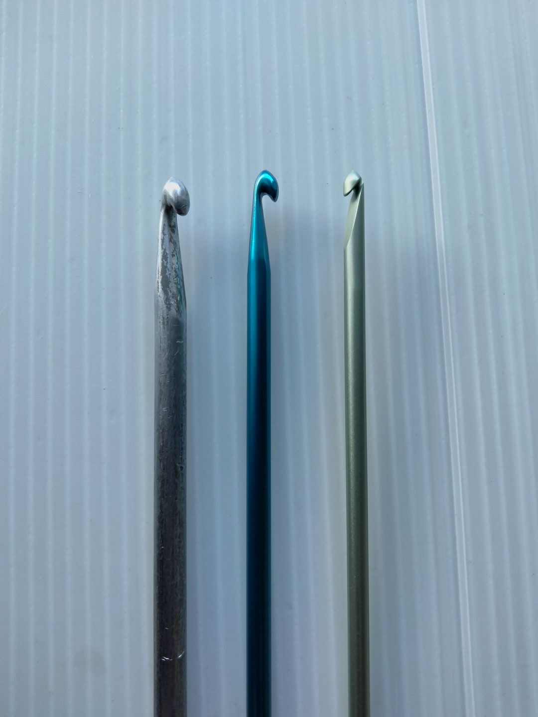 3 Crochet Long Hooks Steel Vintage Crochet Hooks Etsy